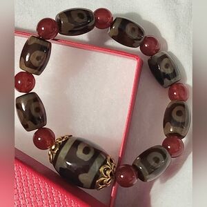 Natural Agate Bead Bracelet